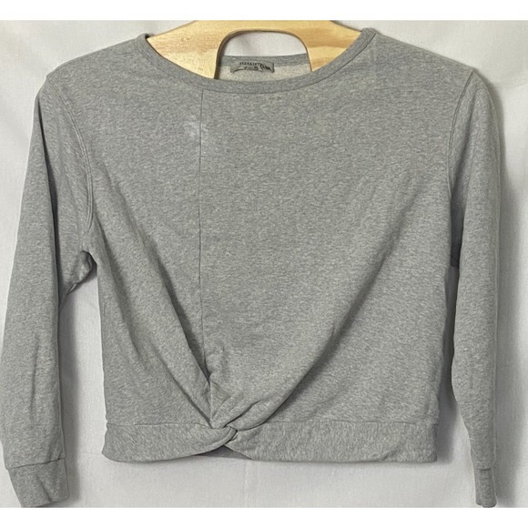 All Saints Sweatshirt Pullover Sport Gray Large Casual relaxed FLAW SEE PHOTOS - Picture 1 of 6
